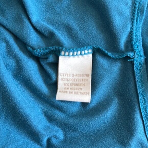 KC Khakis & Co Women's Pullover 1/4 Button Top 3/4 Sleeves Roll Tab sz 2X - Picture 4 of 6